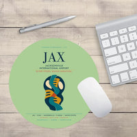 Thumbnail for Jacksonville International Airport (JAX) design on light green round mouse pad