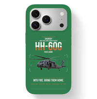 Thumbnail for Sikorsky HH-60G Pave Hawk design on green magsafe iphone case, for iPhone 17 Pro