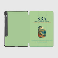Thumbnail for Santa Barbara Airport (SBA) design on light green samsung tablet tablet case