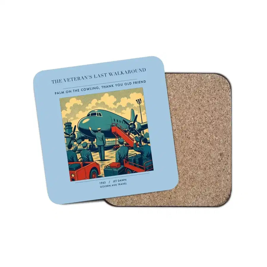 The Veteran's Last Walkaround - Designed Coasters design on light blue 1-piece