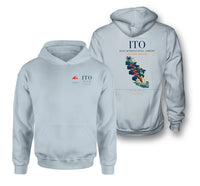 Thumbnail for Hilo International Airport (ITO) design on light blue double-side hoodie