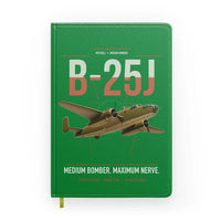 Thumbnail for B-25J Mitchell design on green notebook