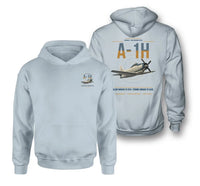 Thumbnail for A-1H Skyraider design on light blue double-side hoodie