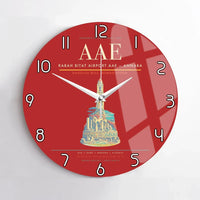 Thumbnail for Rabah Bitat Airport (AAE) design on red no frame wall clock