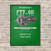 Thumbnail for CT7-9B vertical canvas print - framed - green background