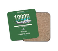 Thumbnail for Beechcraft 1900D design on green 1 piece coaster