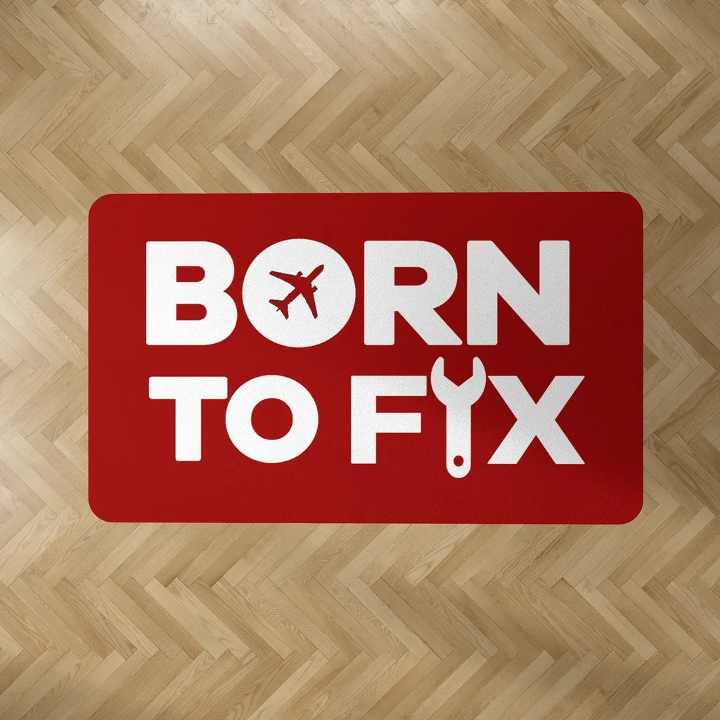 Born To Fix Airplanes Floor Mat - view 8
