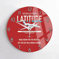 Thumbnail for Cessna Citation Latitude design on red no frame wall clock