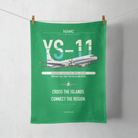 Thumbnail for NAMC YS-11A design on green towel