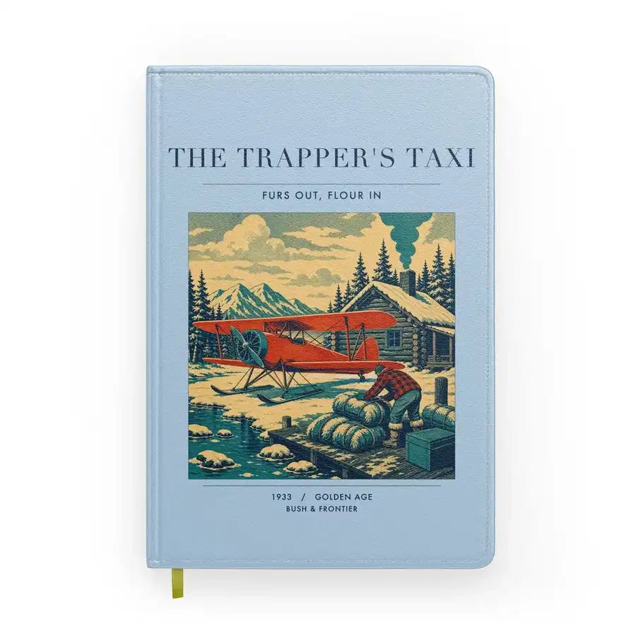 VINTAGE G4192 - The Trapper's Taxi - Designed Notebooks design on lightblue
