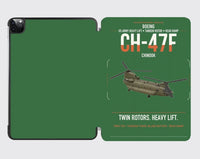 Thumbnail for Boeing CH-47F Chinook design on green ipad tablet case