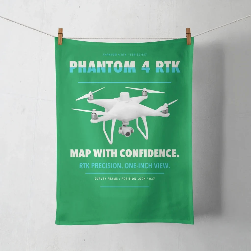 DJI Phantom 4 RTK design on green towel
