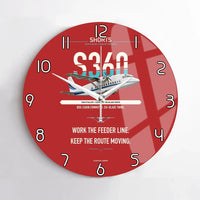 Thumbnail for Shorts 360-300 design on red no frame wall clock