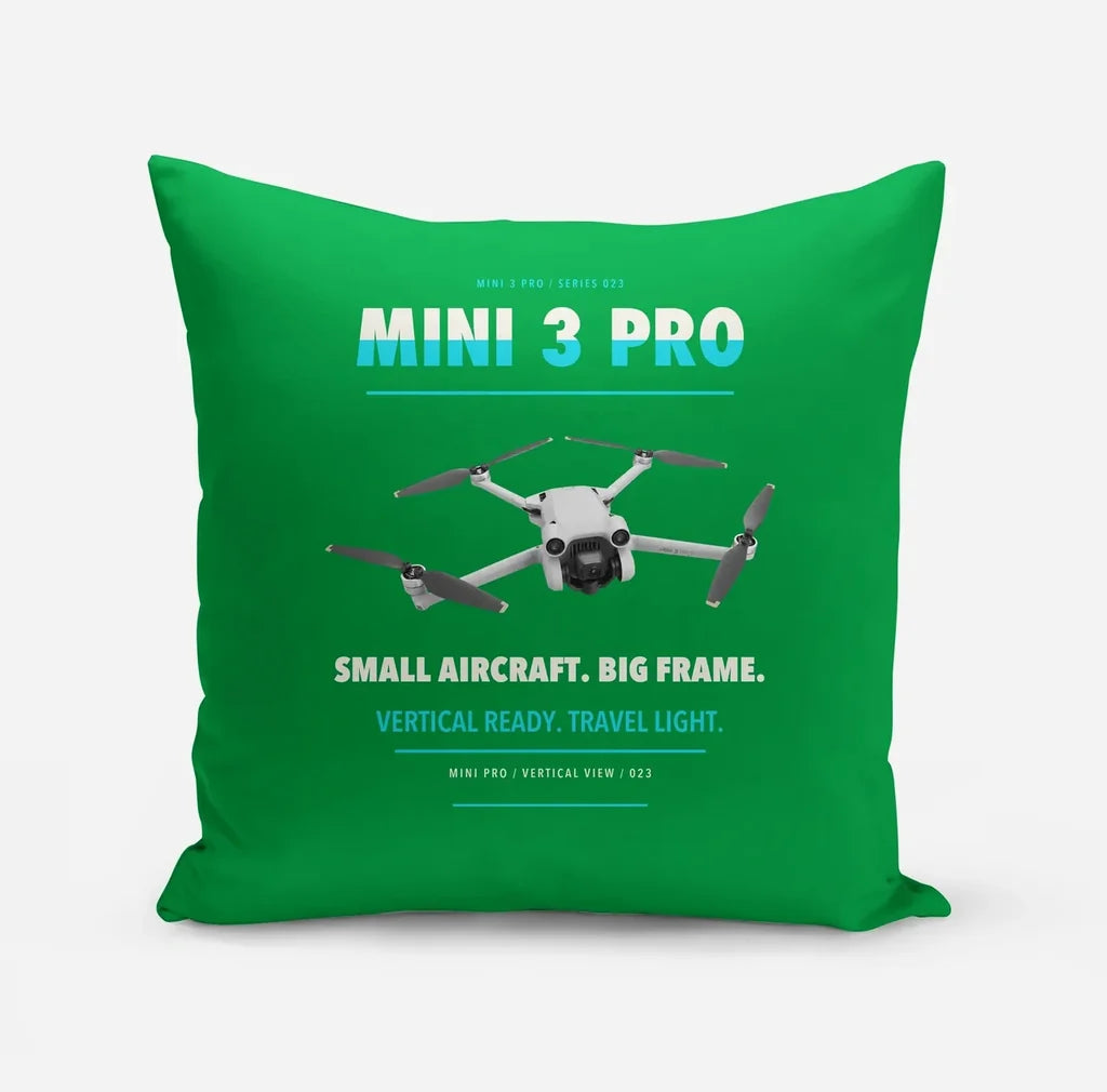 DJI Mini 3 Pro design on green pillow
