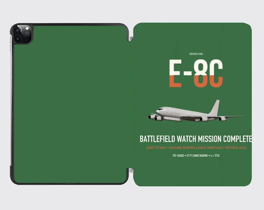 E-8C Joint STARS design on green ipad tablet case