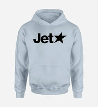 Thumbnail for Jetstar Airlines logo printed on light blue hoodie