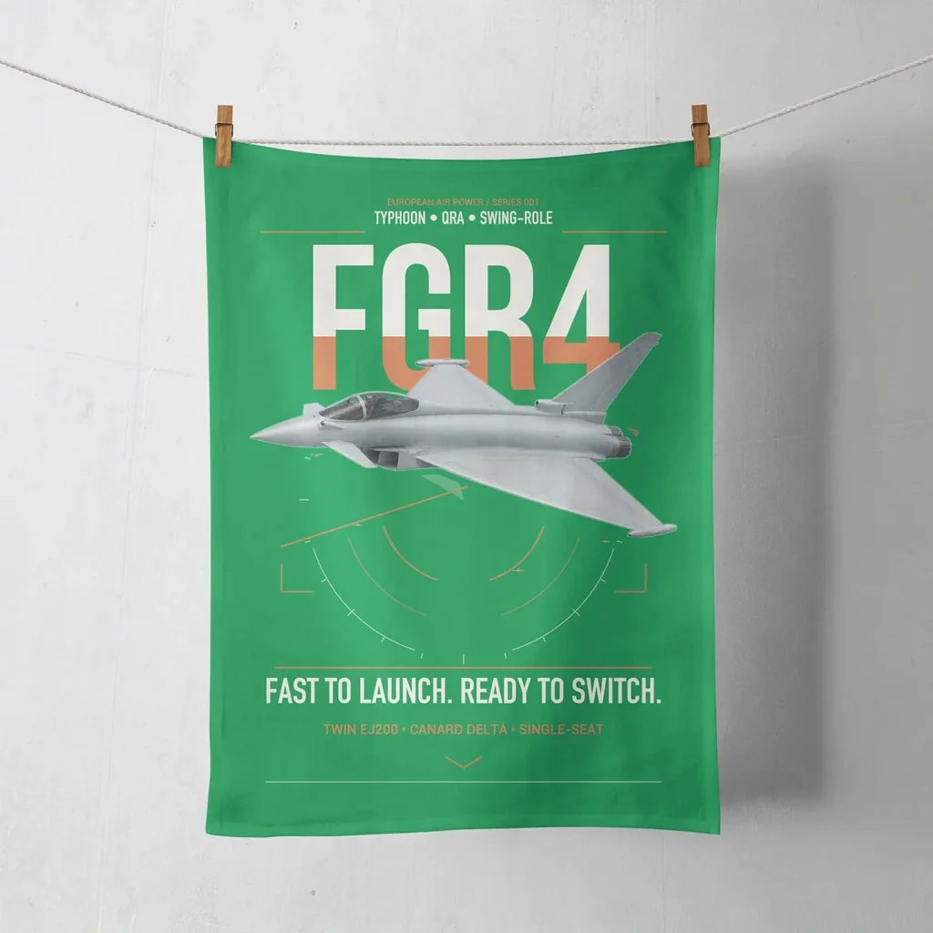 Eurofighter Typhoon FGR4 design on green towel