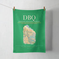 Thumbnail for Dubuque Regional Airport (DBQ) design on green towel
