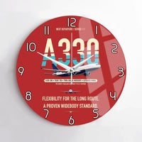 Thumbnail for Airbus A330-200 design on red no frame wall clock