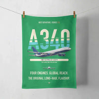 Thumbnail for Airbus A340-300 design on green towel