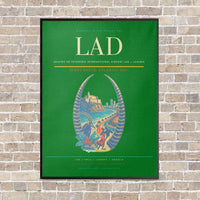 Thumbnail for Quatro de Fevereiro International Airport LAD — Luanda vertical canvas print - framed - green background