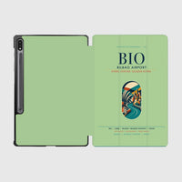 Thumbnail for Bilbao Airport (BIO) design on light green samsung tablet tablet case