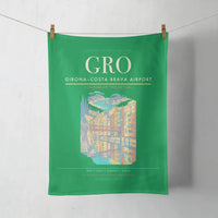 Thumbnail for Girona–Costa Brava Airport (GRO) design on green towel