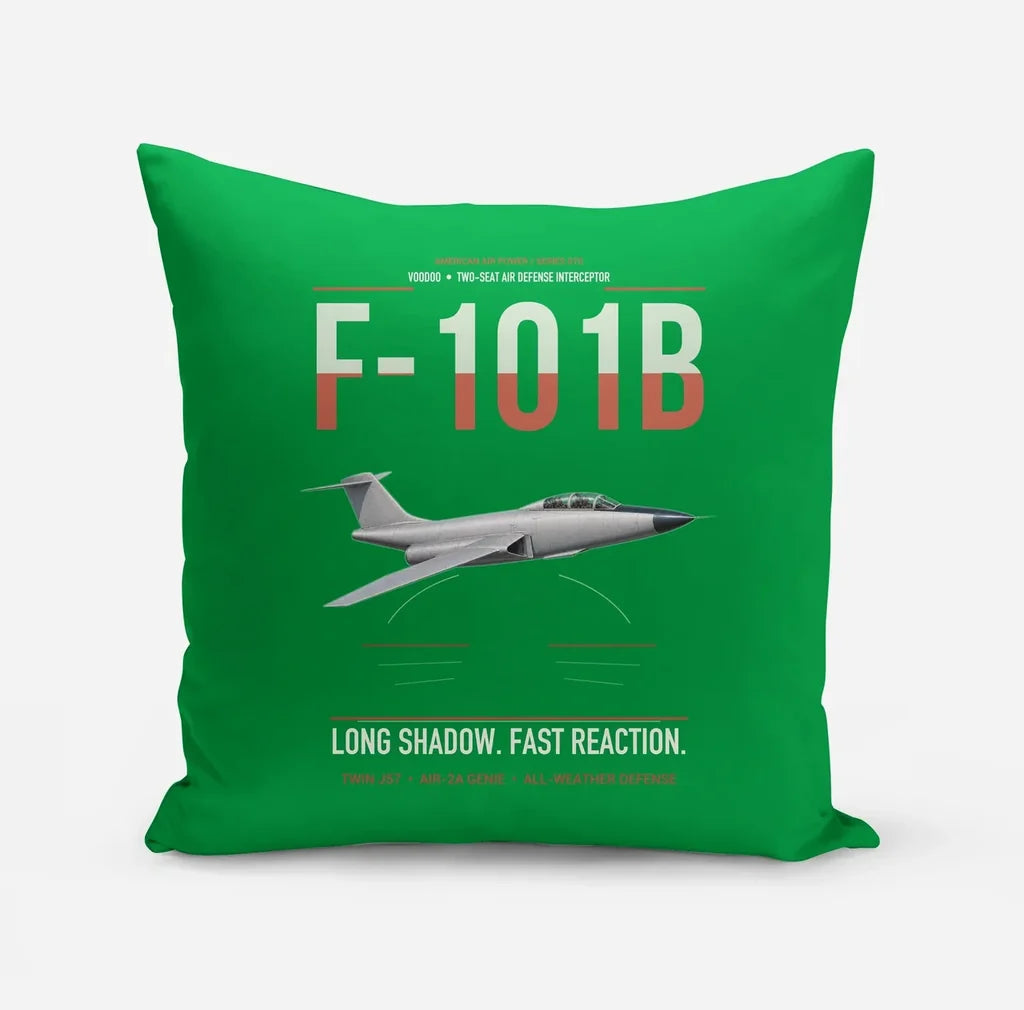 F-101B Voodoo design on green pillow