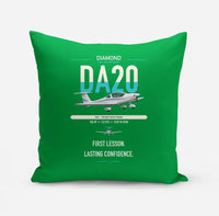 Thumbnail for Diamond DA20 design on green pillow
