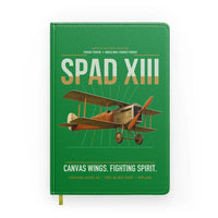 Thumbnail for SPAD XIII design on green notebook