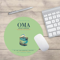 Thumbnail for Omaha Eppley Airfield (OMA) design on light green round mouse pad