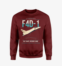 Thumbnail for F4D-1 Skyray design on wine red sweatshirt