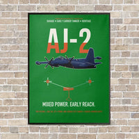 Thumbnail for AJ-2 Savage Tanker vertical canvas print - framed - green background