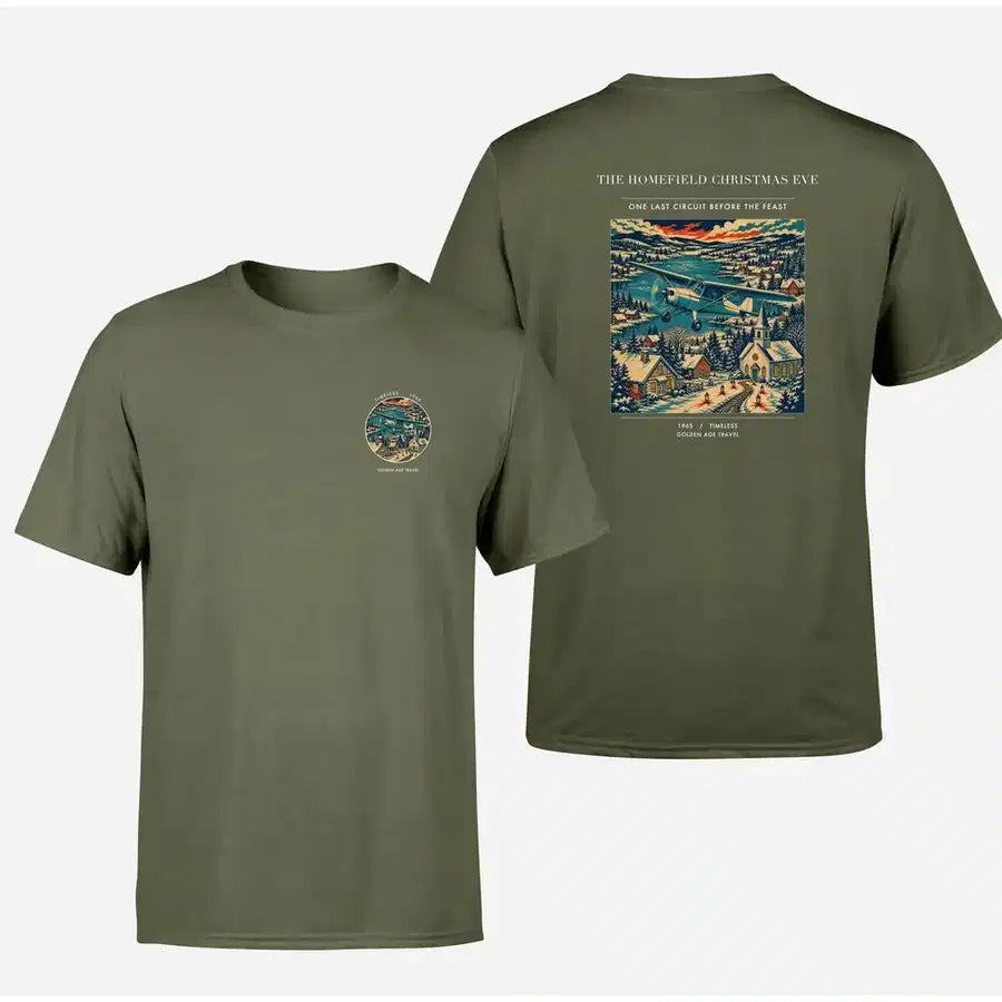 VINTAGE G4449 - The Homefield Christmas Eve - Double-Side T-Shirt design on greenarmy double side t shirt