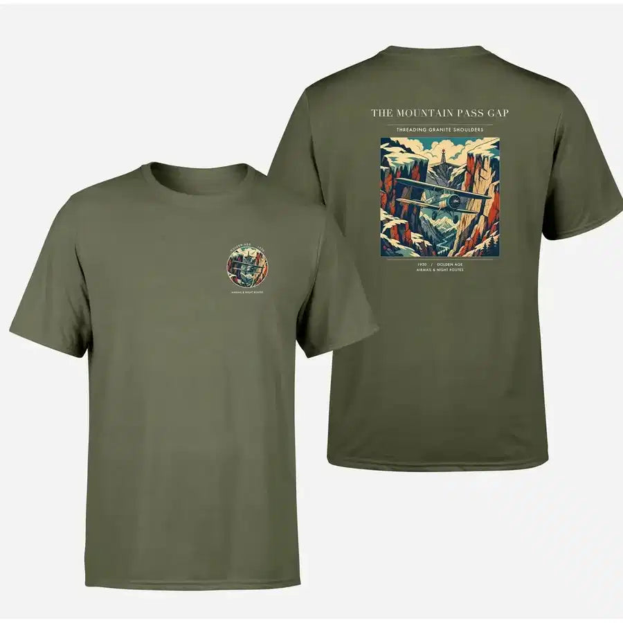 VINTAGE G4253 - The Mountain Pass Gap - Double-Side T-Shirt design on greenarmy double side t shirt