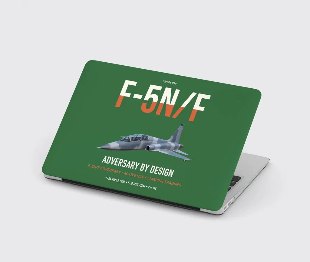 F-5N F Adversary design on green MacBook case