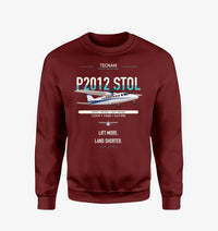 Thumbnail for Tecnam P2012 STOL design on wine red sweatshirt