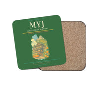 Thumbnail for Matsuyama Airport (MYJ) design on green 1 piece coaster