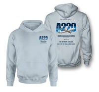 Thumbnail for Airbus A220-300 design on light blue hoodie