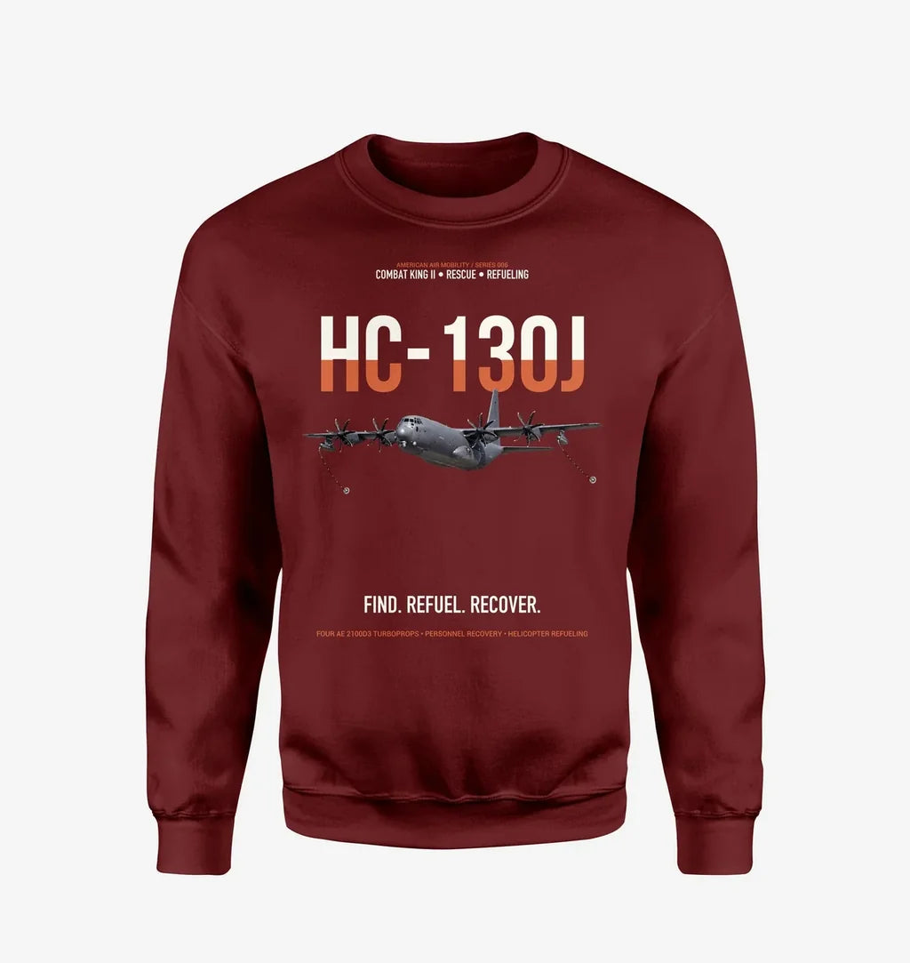 HC-130J COMBAT KING II design on wine red sweatshirt