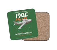 Thumbnail for Saab J 29F Tunnan design on green 1 piece coaster