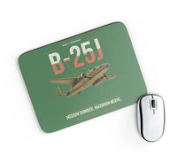 Thumbnail for B-25J Mitchell design on green rectangle mouse pad