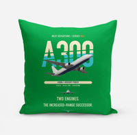 Thumbnail for Airbus A300B4 design on green pillow