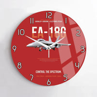 Thumbnail for EA-18G Growler Control The Spectrum design on red no frame wall clock