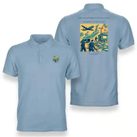Thumbnail for VINTAGE G4288 - The Weather Station Call - Double-Side Polo T-Shirt design on lightblue