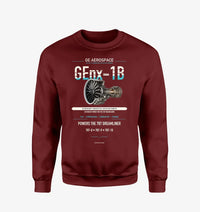 Thumbnail for GEnx-1B design on wine red sweatshirt