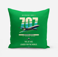 Thumbnail for Boeing 707-320C design on green pillow