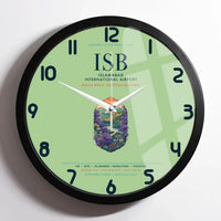 Thumbnail for Islamabad International Airport (ISB) design on light green framed wall clock