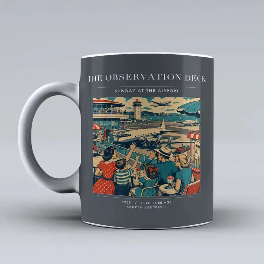VINTAGE G4081 - The Observation Deck - Ceramic Mug design on gray