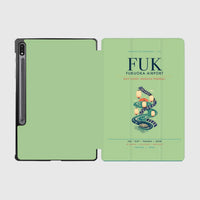 Thumbnail for Fukuoka Airport (FUK) design on light green samsung tablet tablet case